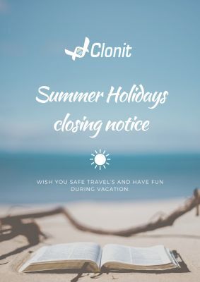 Summer Holidays Closing Notice